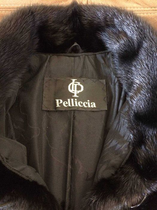 Шуба норкова чорна трансформер р. 44-46