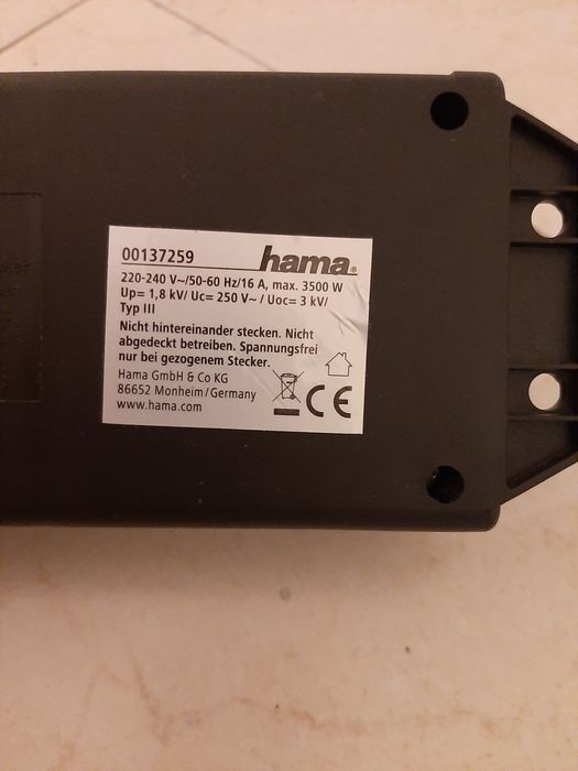 Extensão com interruptores individuais nas tomadas