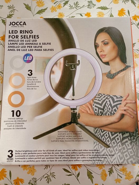 Anel de luz LED para selfies. Novo