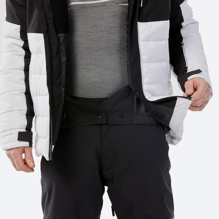 Casaco de ski e snowboard quente homem 100  - branco / preto