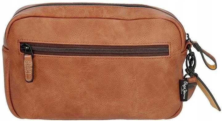 Kosmetyczka torebka saszetka brązowa z rączką Pepe Jeans