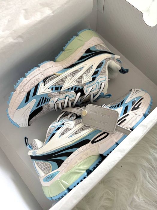 Кросівки Off-White Be Right Back Blue White•Офф-Вайт Бе Рігт (білі,голубі), off-white be right