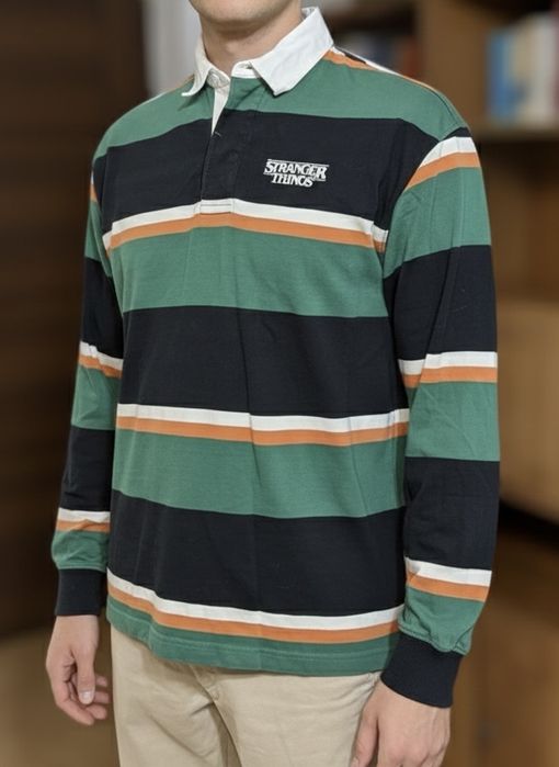 Bluza Rugby H&M x Stranger Things Netflix – Rozmiar S, Relaxed Fit