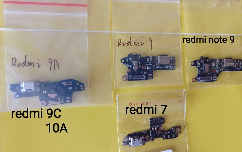 Redmi 9a, 9c, 7, 8, 10C, A1, Note 9 нижня плата зарядки, з мікрофоном