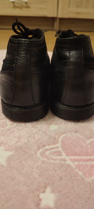 Buty ocieplane męskie skórzane