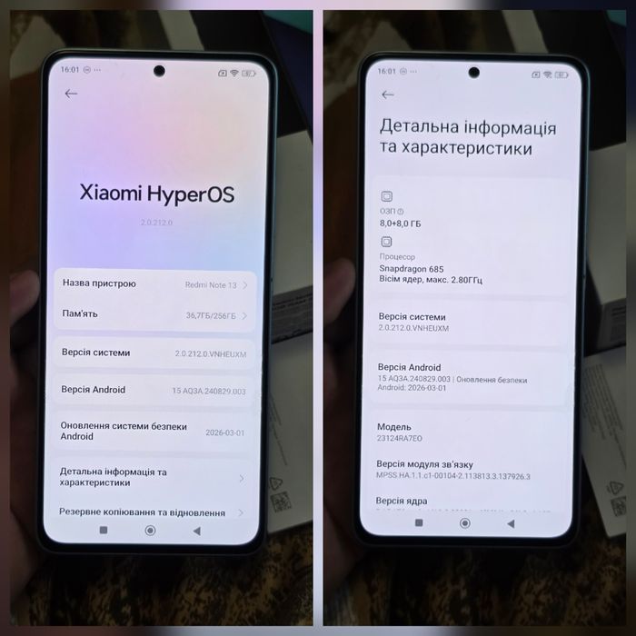 Redmi note 13 NFC 8+8/256 gb стан нового телефону як із магазину