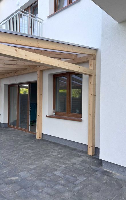 Zadaszenie Tarasu Drewniane Poliwęglanowe Altana Pergola Taras Carport