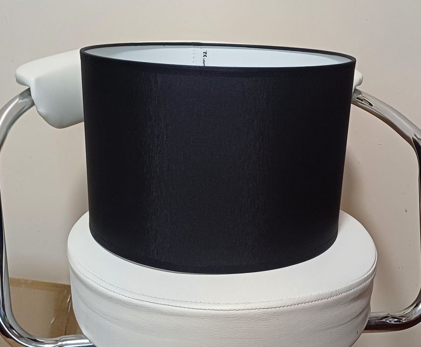 Abażur walec czarny do lampy podłogowej 20cmX30cm