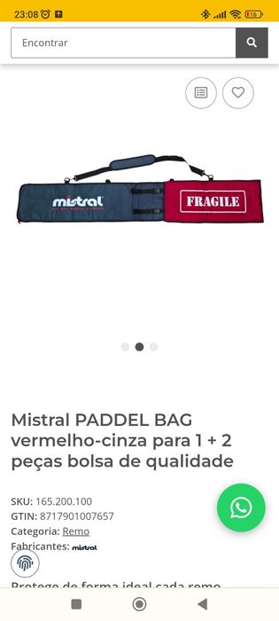 Saco pagaia - remo surf - paddle - kayak63825187481985122