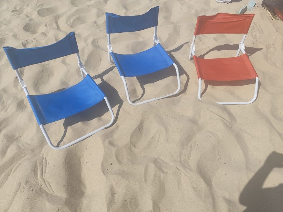 3 Cadeiras de praia c/ saco de transporte