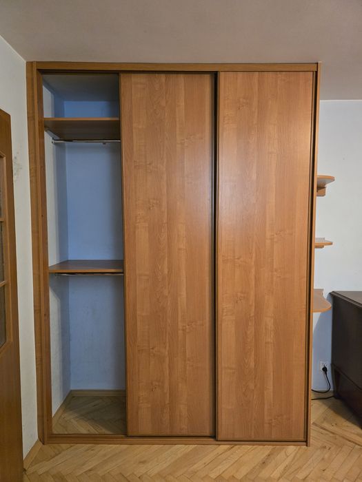 KOMANDOR SZAFA ORYGINAŁ JAK NOWA duża brązowa drzwi przesuwne drewno