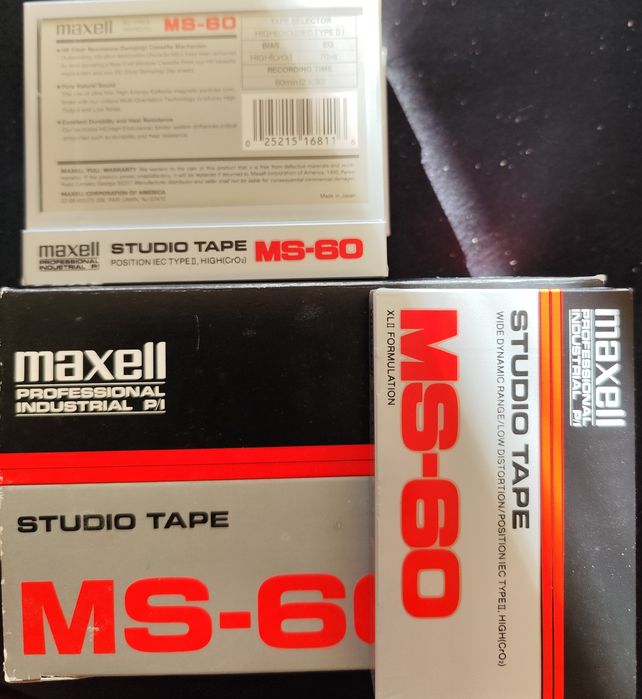 Nowe kasety magnetofonowe chrom Maxell MS-60 Studio Tape
