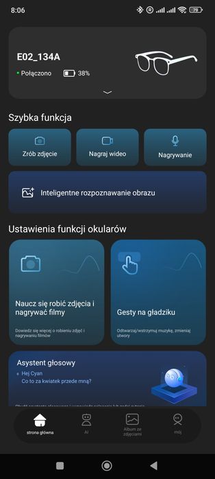 Smart Glasses z AI(Czat GPT)