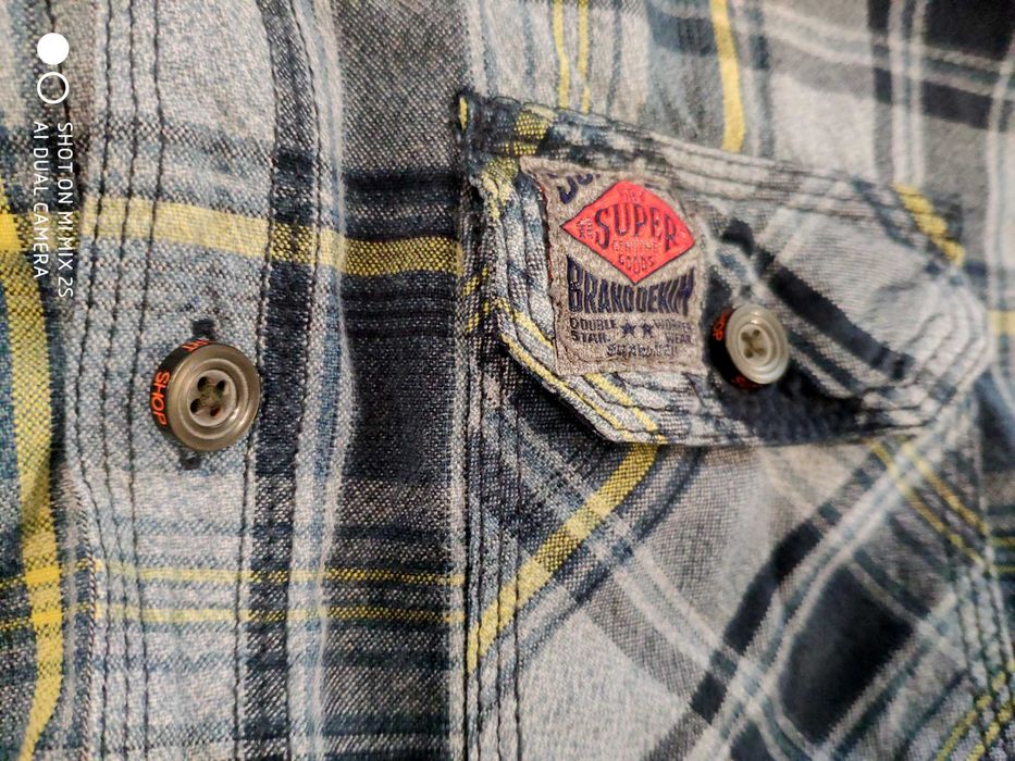 koszula # SUPERDRY Grindle Sawn unisex PIĘKNA i NOWA # S