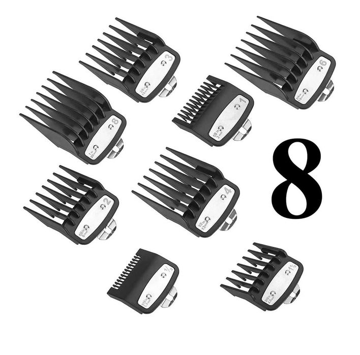 8 шт. Набір унiвeрсaльниx насадок на машинку для стрижки Wahl та інші
