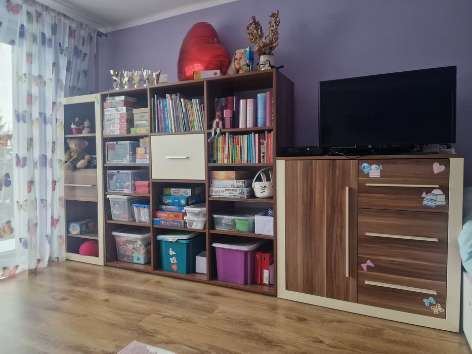 Komplet mebli - szafa, regał,  komin, komoda - w cenie nowej szafy !