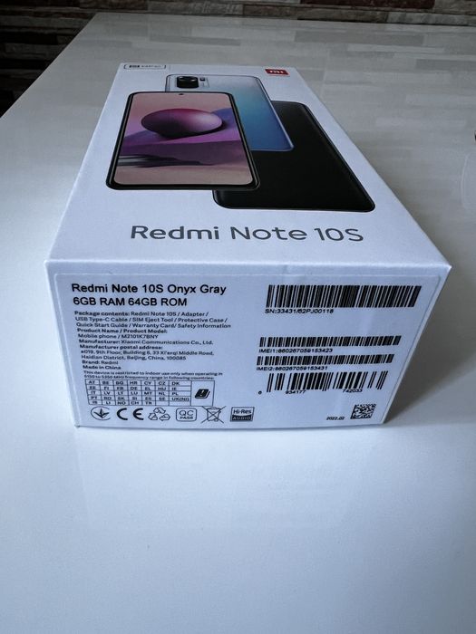 Redmi Note 10S onyx gray 6GB RAM 64GB ROM