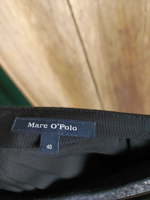 Marc O’Polo spódnica wełniana czarno-szara mini z kieszeniami 40 L