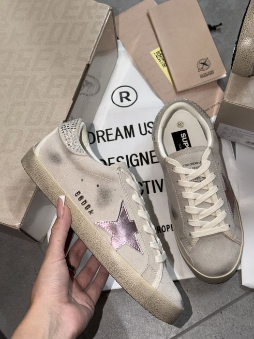 Кеди golden goose 37,38,39  розміри ,рожева зірка голден гус
