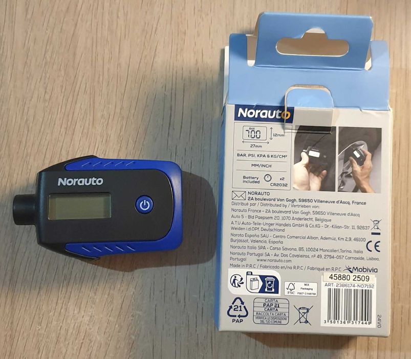 Medidor Electrónico de Pressão e Desgaste de Pneus