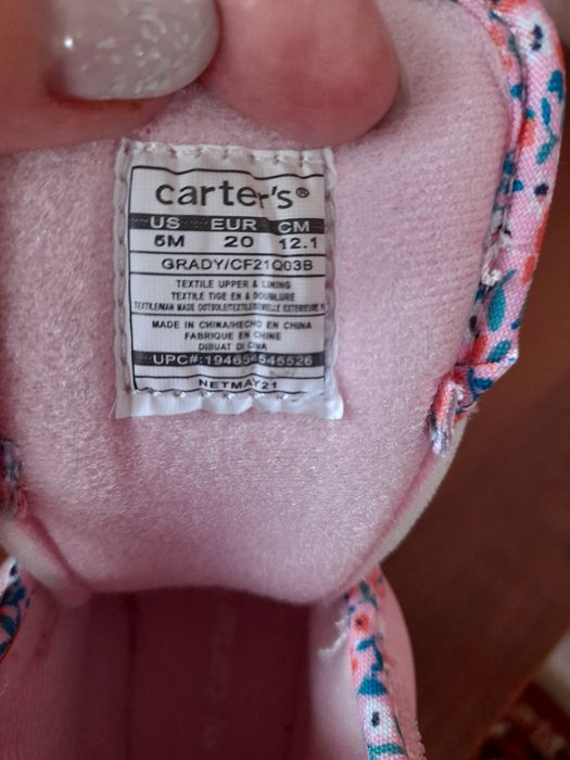 Термочобітки Carter's з підсвіткою.лакові черевички 24розмір.зимові гу