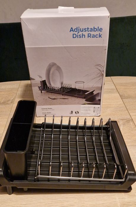 Mała, rozsuwana suszarka, ociekacz do naczyń