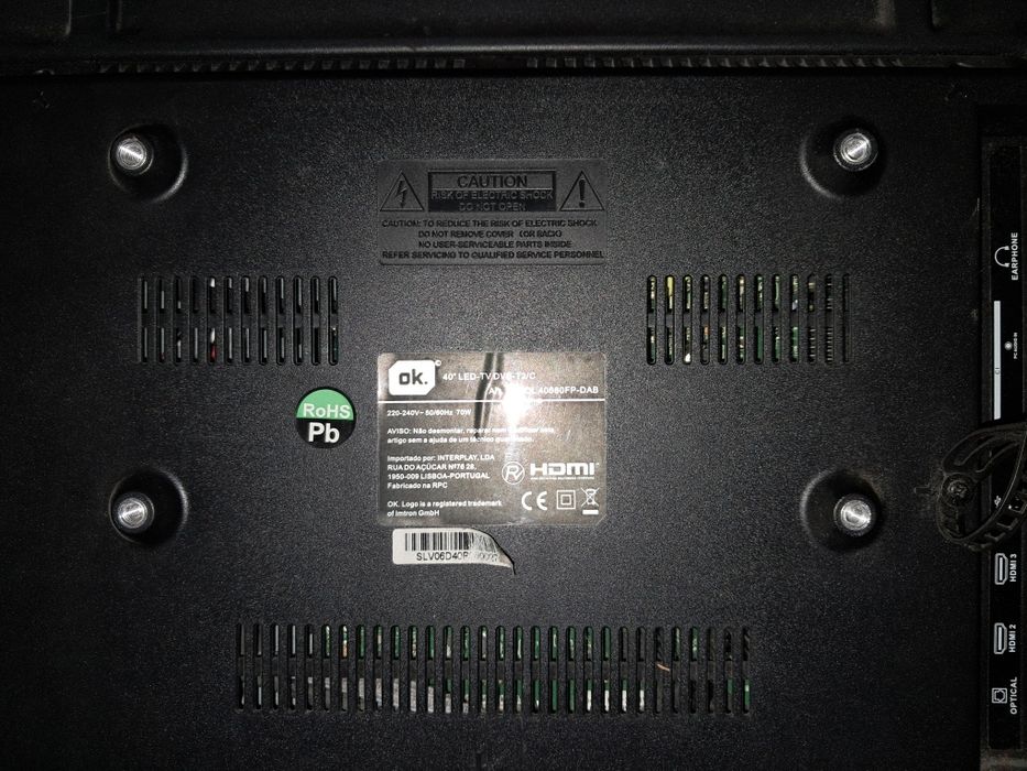 Tv 40 OK. Com defeito