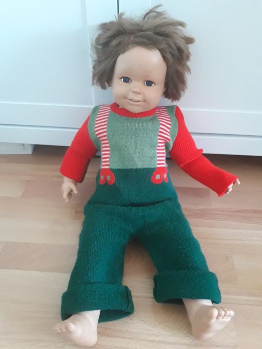 Duża kolekjonerska winylowo/szmaciana lalka 60cm.PICÖ