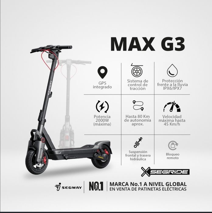 Trotinete Segway G3 Max