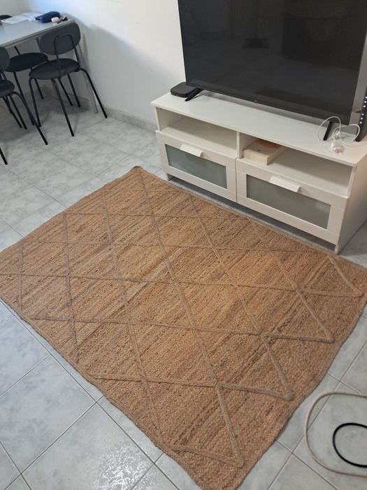 Tapete raffia para sala