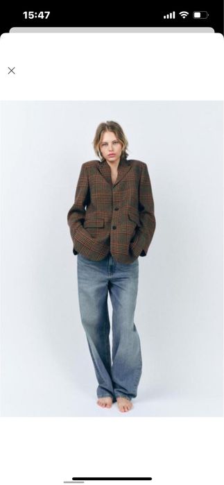 Пиджак натуральная шерсть ZARA