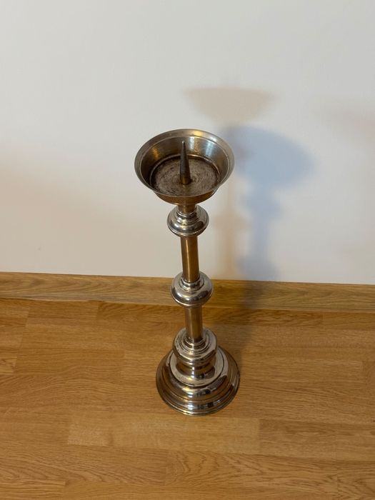 Lichtarz świecznik mosiężny, ciężki