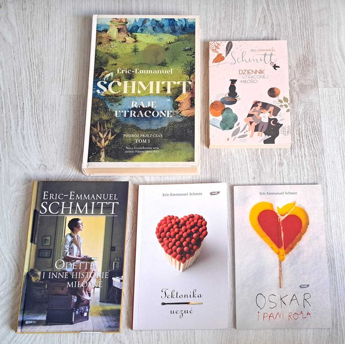 5x Eric-Emmanuel Schmitt Raje utracone + Oskar i Pani Róża + Tektonika uczuć + Odette i inne historie miłosne + Dziennik utraconej miłości