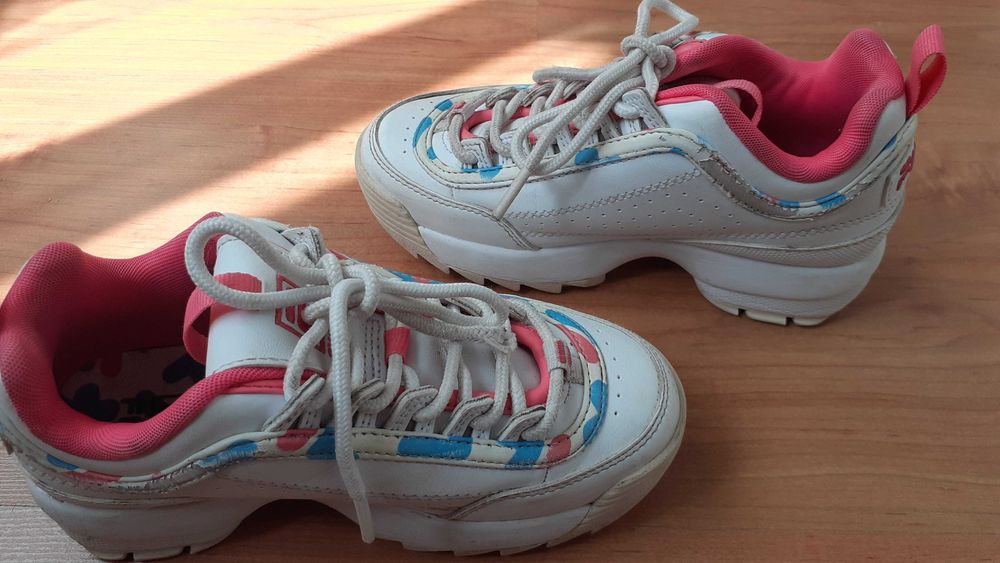 Ténis FILA DISRUPTOR F-KIDS - white-pink lemonade Tam30