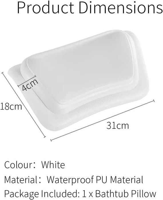 Ergonomiczna poduszka do kąpieli z przyssawkami – Lonkenn