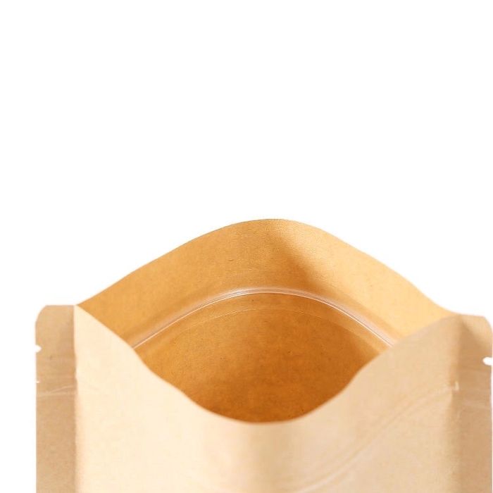 Дой пак 14*20 крафт с окном зип пакет zip lock