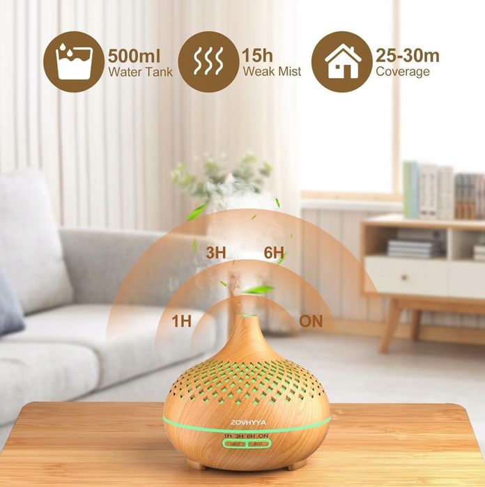 Dyfuzor aromatów 500ml z LED