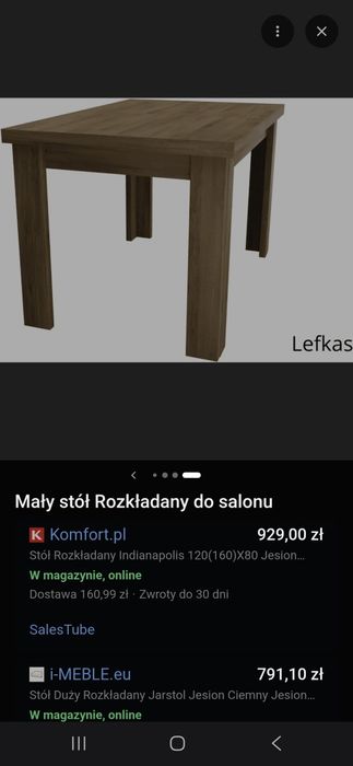 Stół i 4x krzesło jesion ciemny