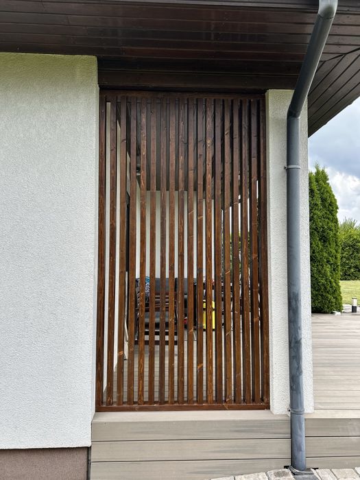 Taras drewnainy,wiata,pergola,lamele