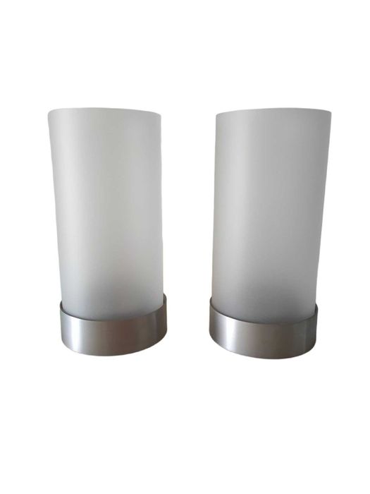 Porta-velas em metal e vidro fosco IKEA