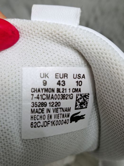 Buty Lacoste Chaymon rozmiar 43 skóra skórzane białe j. Nowe męskie