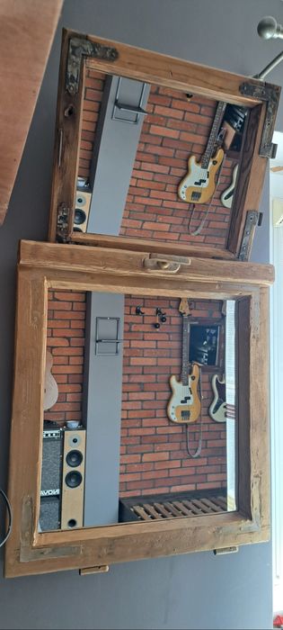 Lustro z duszą rękodzieło stare okno Vintage Retro Loft