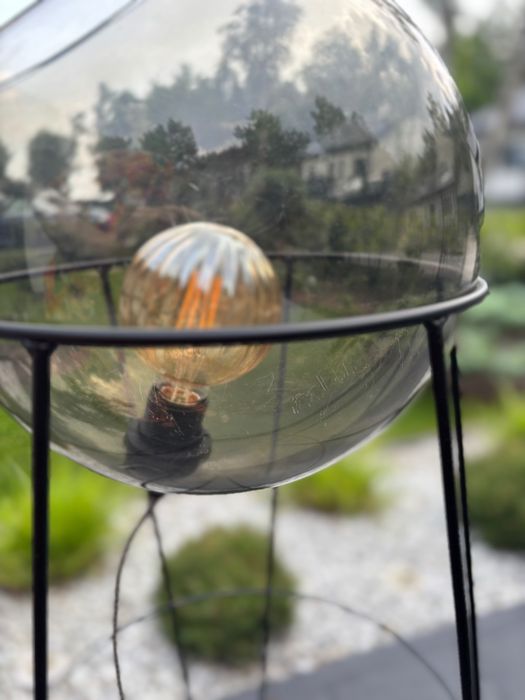 Lampa stojąca szklana