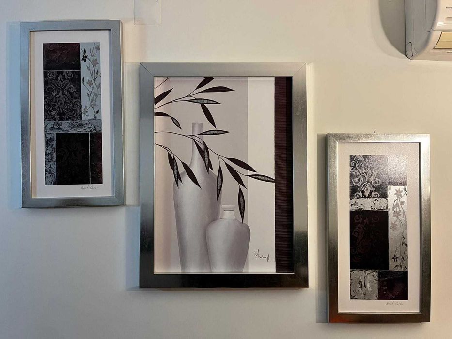 Quadros decorativos e espelho - Conjunto 6 quadros e um espelho - 70 €