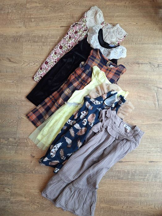 Zestaw 6 sukienek dziewczęcych (Zara, Lily Grey, etc.) rozm. 110