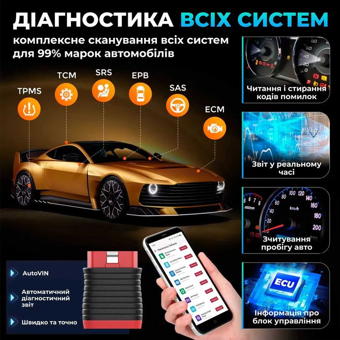 Автосканер Thinkcar ScanMate для Android, IOS СТО автосканер