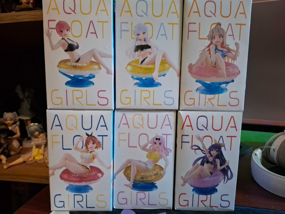 Zestaw 6x Figurka Taito Aqua Float Girls Ryza Chika Mahiro Tohka Oryginał