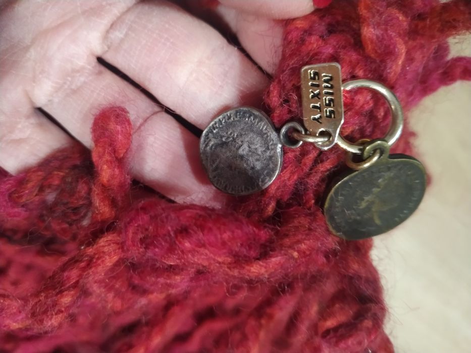 Kamizelka Miss Sixty L bezrękawnik czerwony wełna wool