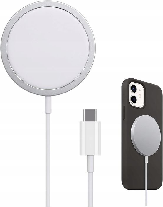 Szybka Ładowarka Indukcyjna MagSafe 15W do iPhone i QI kabel ładowania