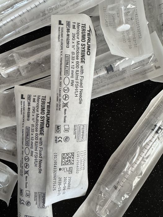 50 sztuk Strzykawki insulinowe tuberkulinowe z wtopioną igłą 1ml 0.33x12mm